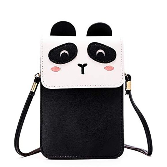 Panda Crossbody Phone Bag - Black and White - Picture 1 of 4